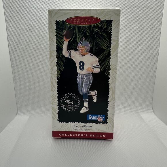 Hallmark Keepsake Troy Aikman NFL Football Legends Series Ornament w/card in box - Picture 6 of 13
